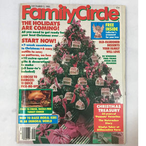 Vintage Family Circle December 3, 1985 Magazine "The Holidays are Coming"